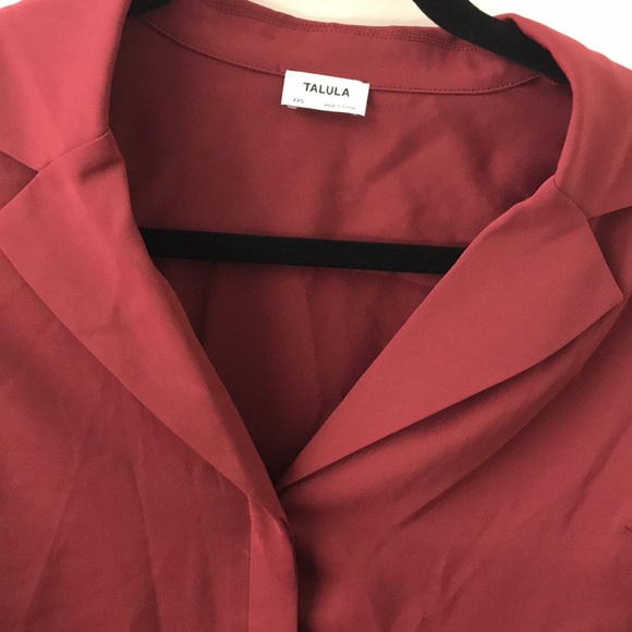 Burgundy Talula cropped blouse - Picture 2 of 4